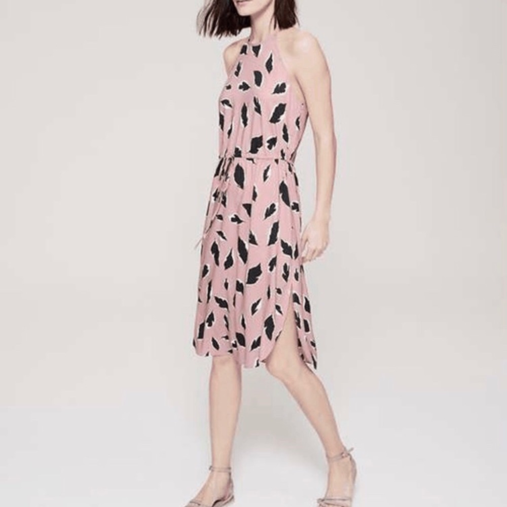 Ann Taylor Loft Feather high neck dress